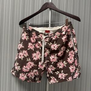 Isaia Swim Trunks Size M Floral Print Lightweight